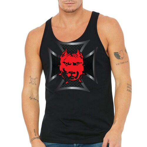 DDMM Red/Black Celtic Cross Men's Tank Thumbnail