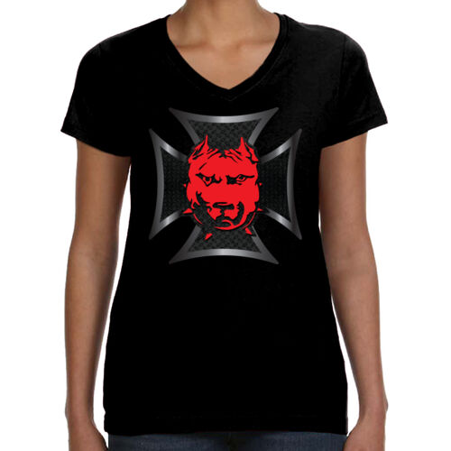 DDMM Red/Black Celtic Cross Ladies' Tee Thumbnail