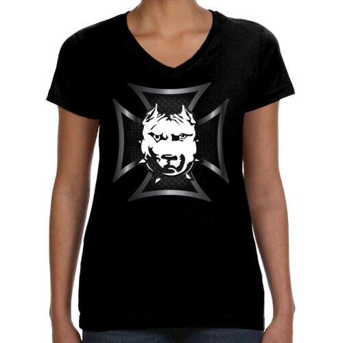 DDMM White/Black Celtic Cross Ladies' Tee Thumbnail