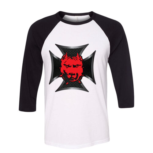DDMM Red/Black Celtic Cross Baseball T-Shirt Thumbnail